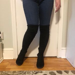 Size 8 1/2 Black Over the Knee Boots